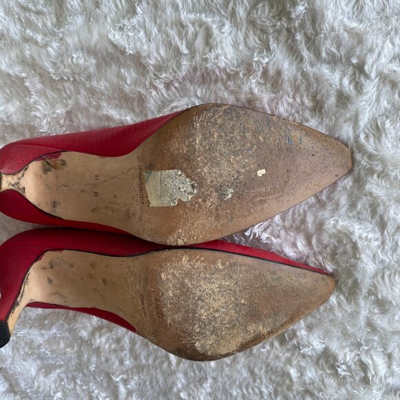 USED PANCALDI RED PUMPS 8 - Picture 6 of 6
